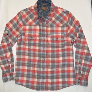 JACHS Girlfriend Bea Shirt Plaid Pearl Snap Western Top Size S  Rodeo